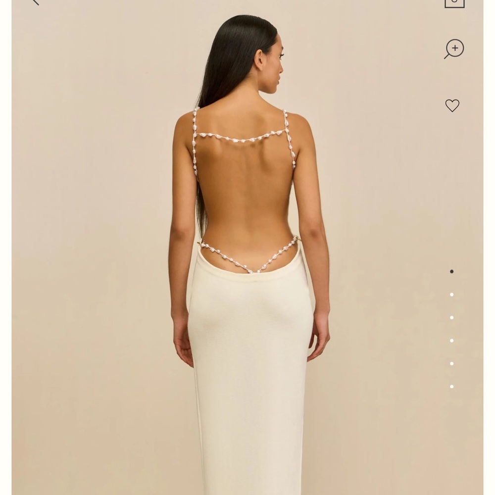 Cult Gaia Cassi Knit White Backless Dress